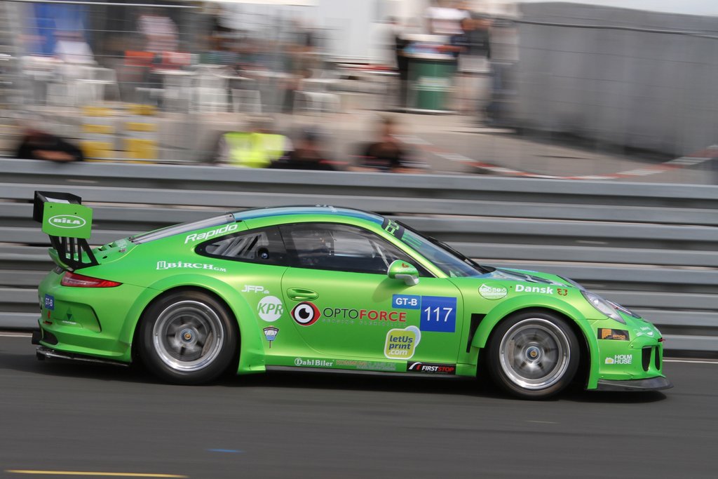 Mikkel O. Pedersen kørte en meget flot weekend i sin Porsche 911 GT3
(Foto: Keld Dohm)